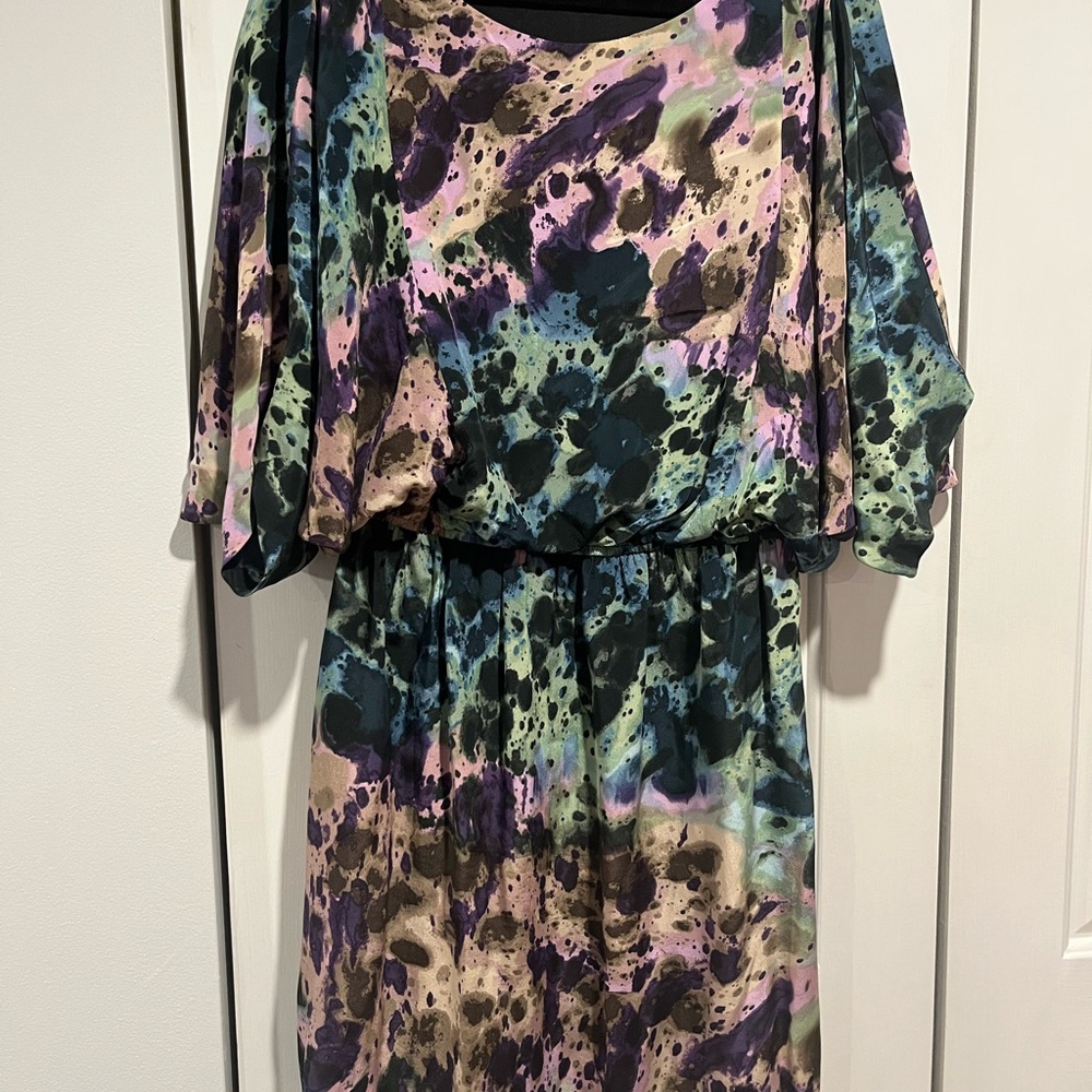 Suzi Chin for Maggy Boutique Multicolor Long Sleeve Dress